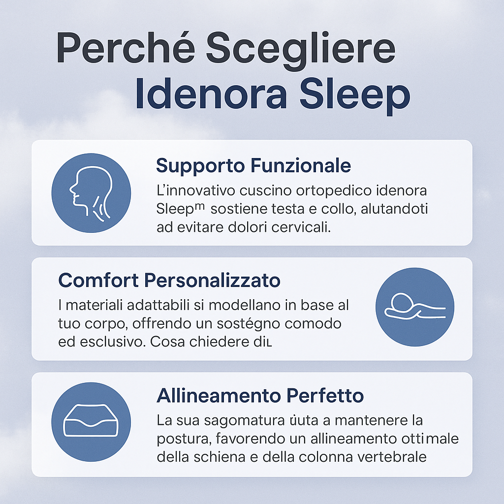 Idenora™ – Dormite profondamente, senza dolore, senza russare