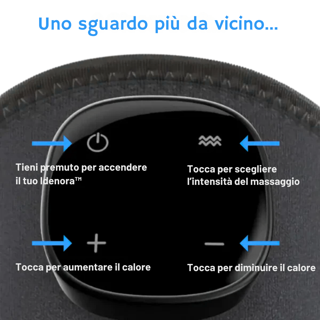 Idenora™ – Ginocchiera Riscaldante e Vibrante
