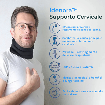 Idenora™ – Supporto Cervicale Anti‑Russamento